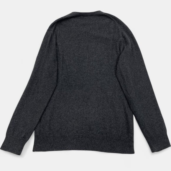 Men's V-Neck Sweater in Charcoal Gray - Picture 6 of 6